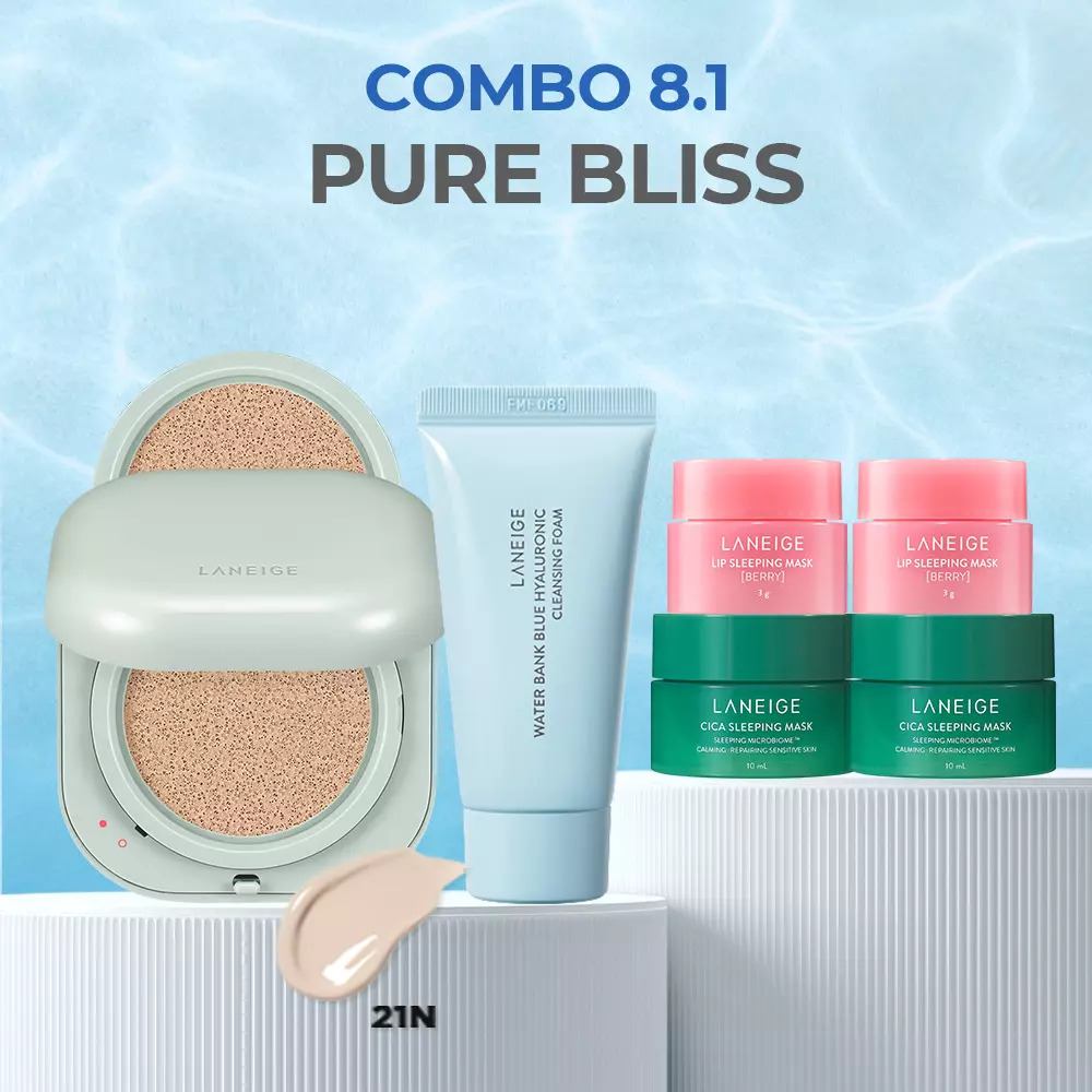 Combo Pure Bliss giúp chị em sở hữu lớp nền mịn lỳ và trong veo