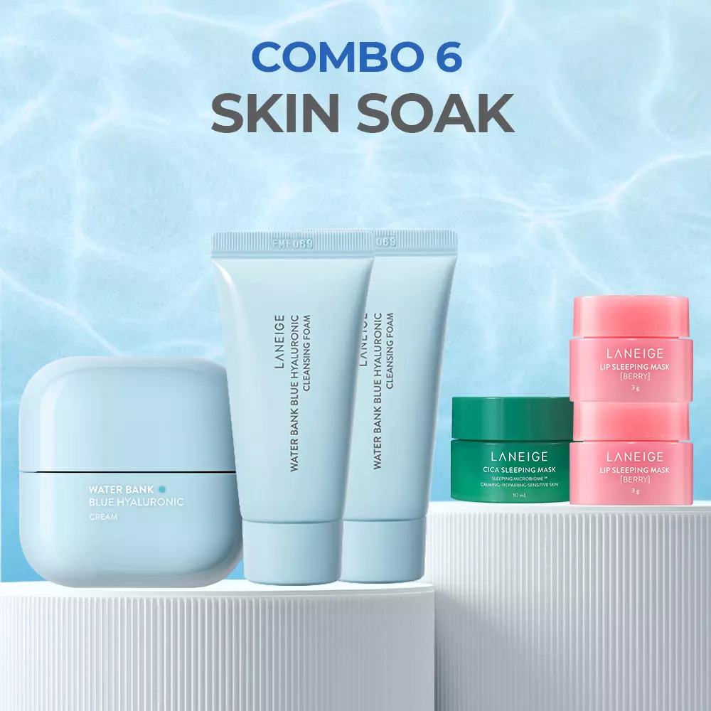 Combo Skin Soak cấp ẩm chuyên sâu giữ ẩm dài lâu cho mọi loại da.