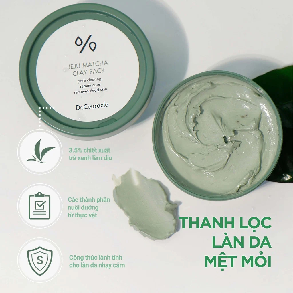 Mặt nạ đất sét Dr Ceuracle Jeju Matcha Clay Pack