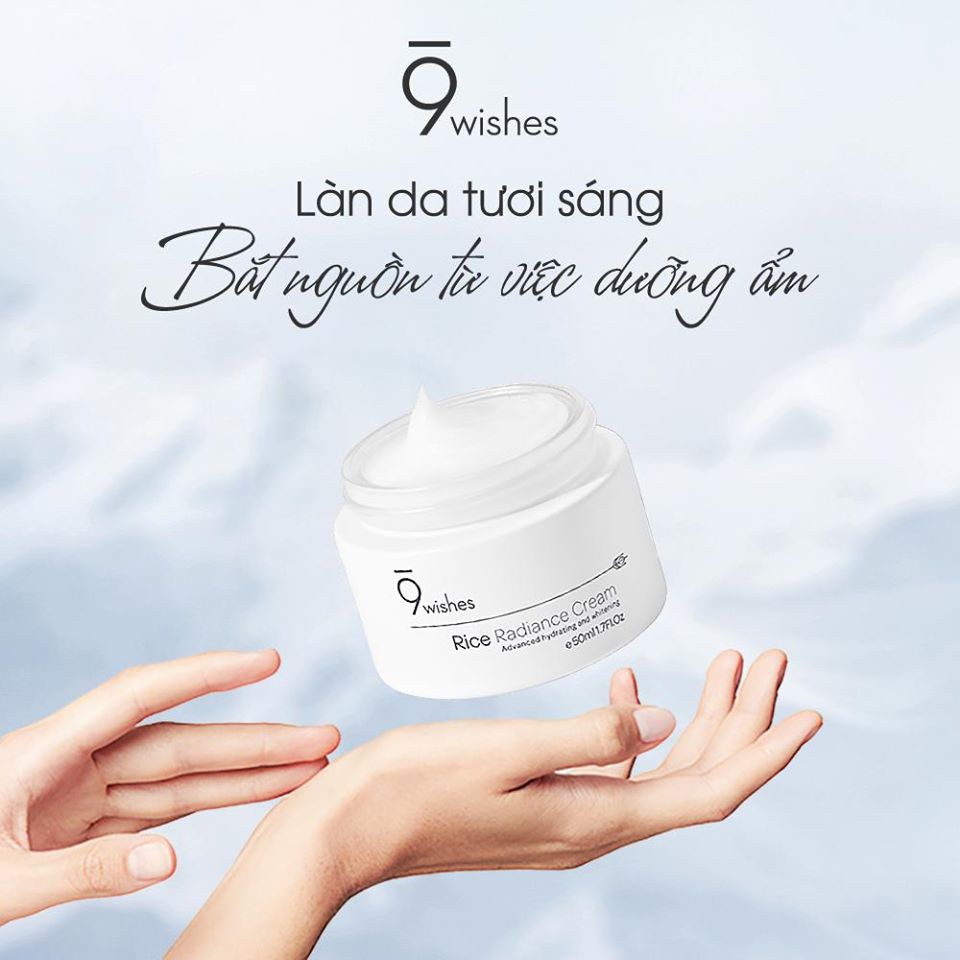 Kem cấp ẩm và làm sáng da 9Wishes Rice Radiance Cream