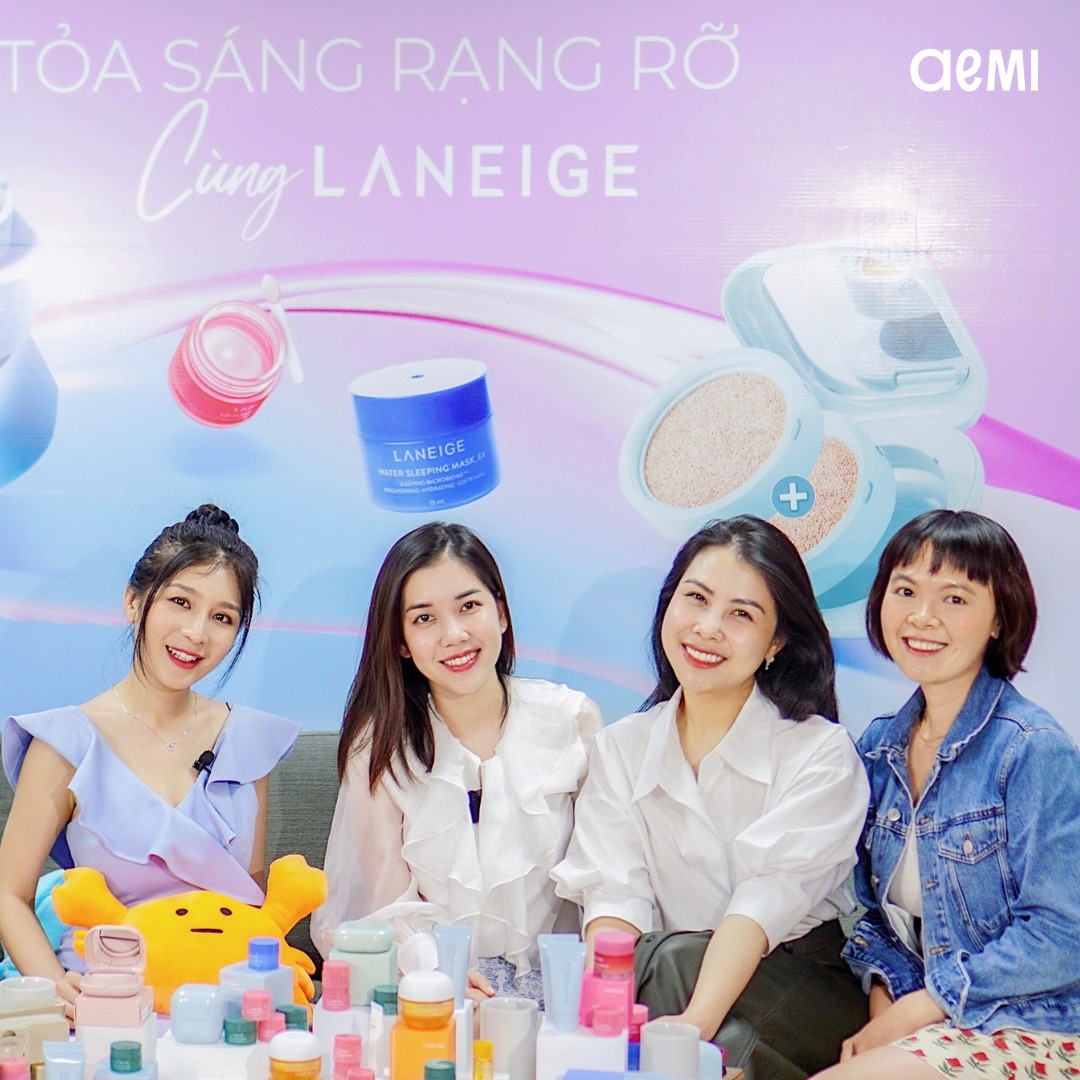 Sự kiện Livestream "Tỏa sáng rạng rỡ cùng Laneige" đánh dấu sự hợp tác phát triển giữa Aemi và Laneige 