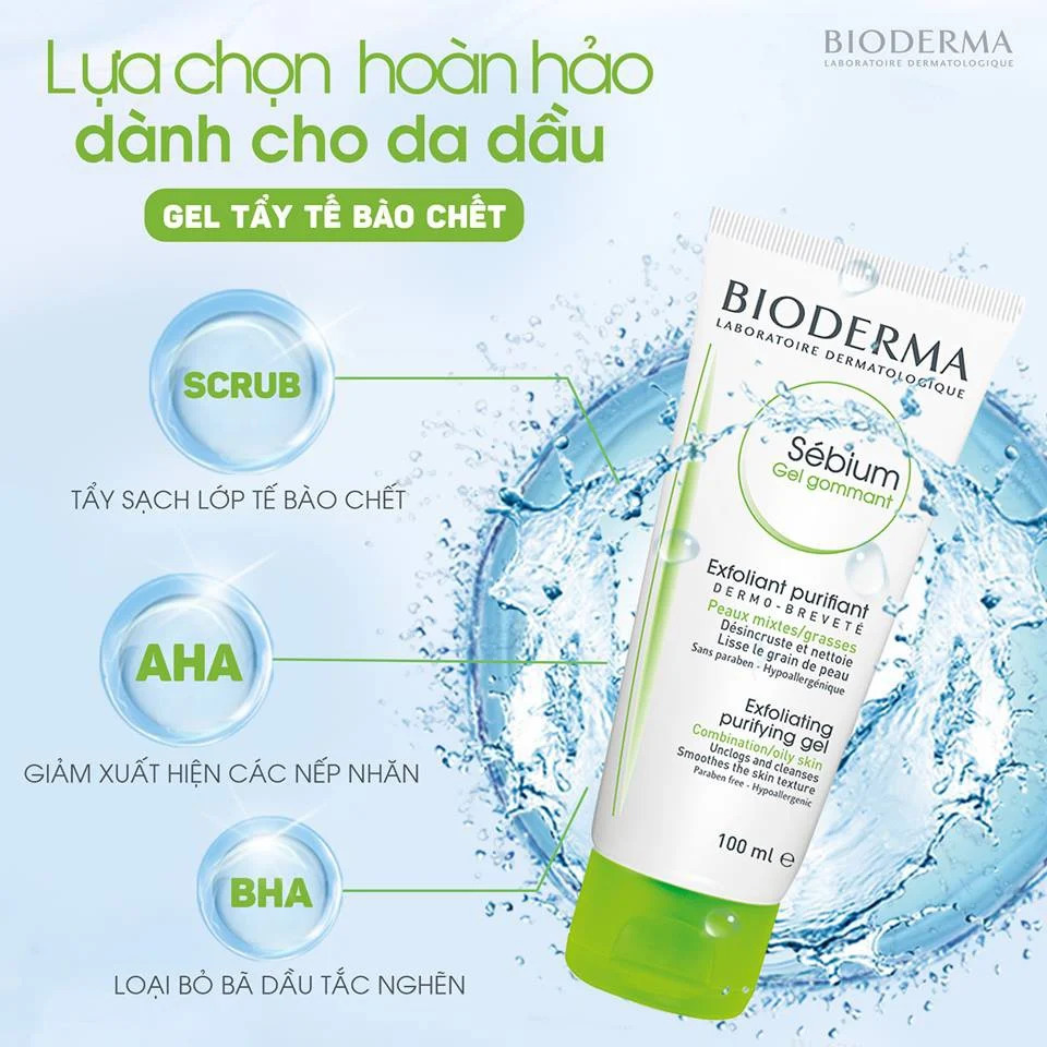 Tẩy da chết Bioderma Sebium Gel Gommant