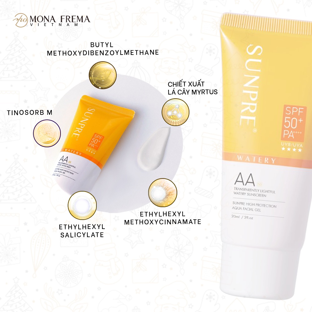 Kem Chống Nắng SUNPRE High Protection Aqua Facial Gel SPF 50+ 20ml