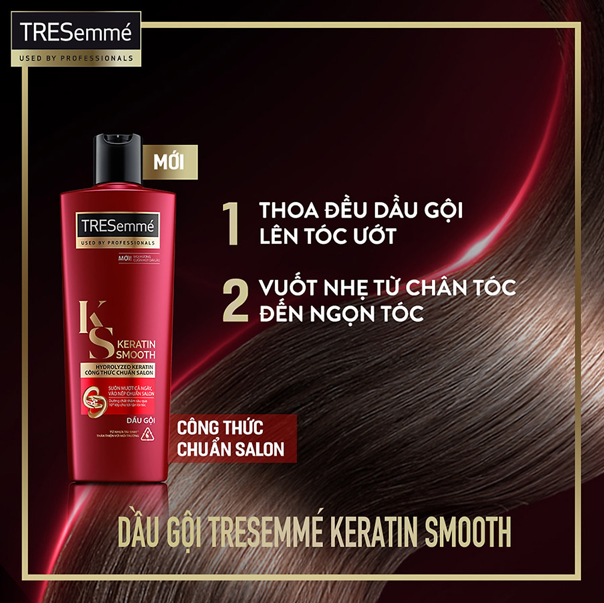 Dầu gội cho tóc nhuộm TRESemmé Keratin Smooth 850g