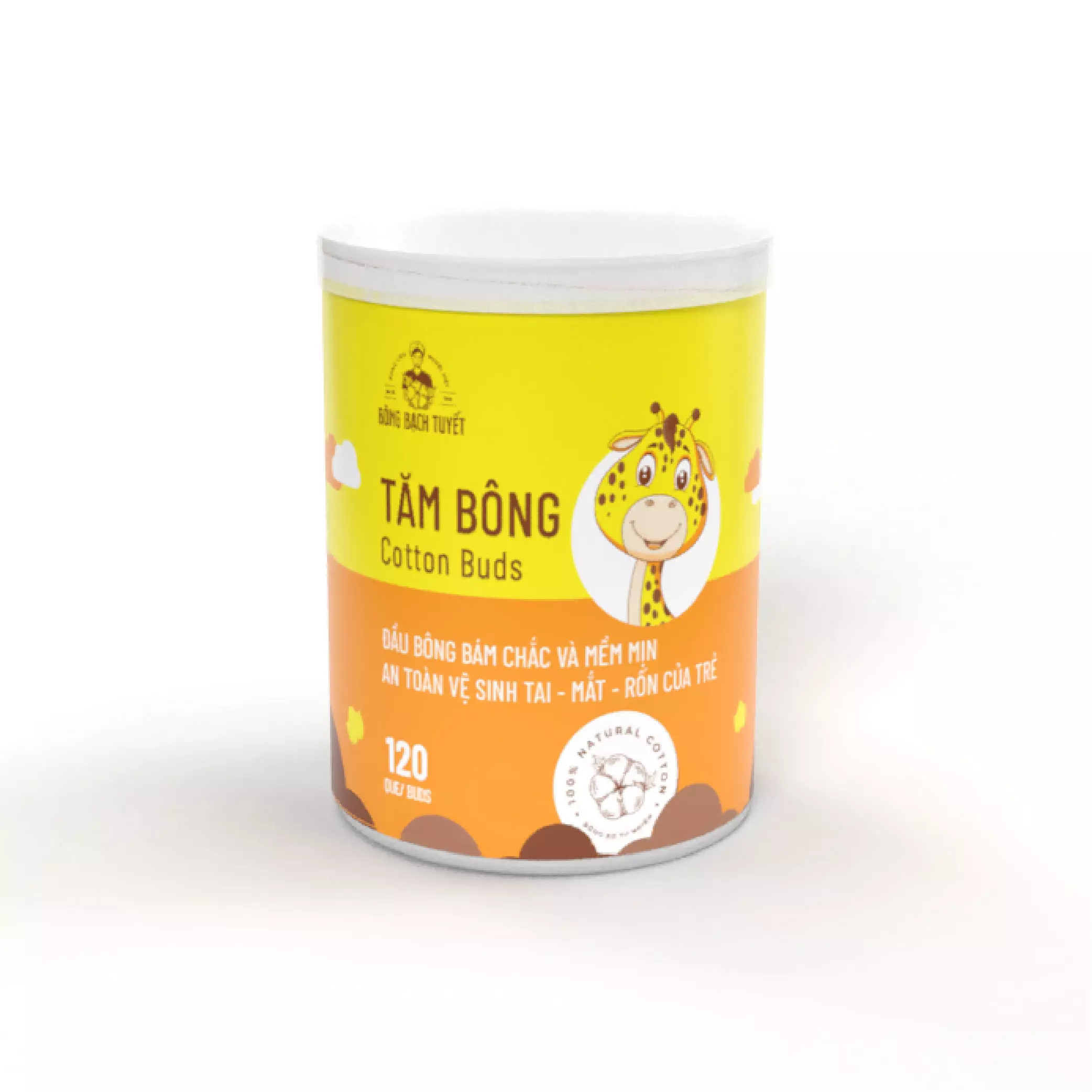 Tăm Bông Trẻ Em (120 Que/Hộp)
