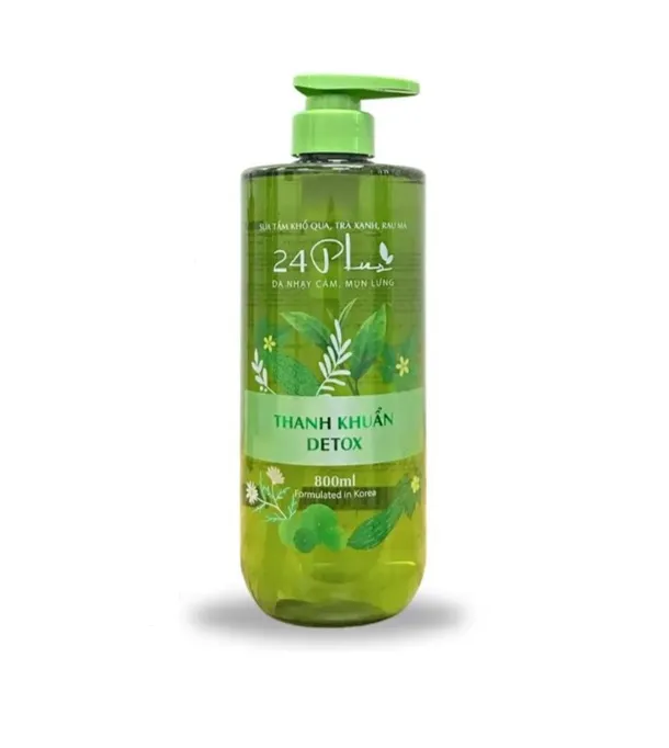 Sữa Tắm Dược Khổ Qua 24Plus Ngừa Mụn Lưng, Da Nhạy Cảm 800ml