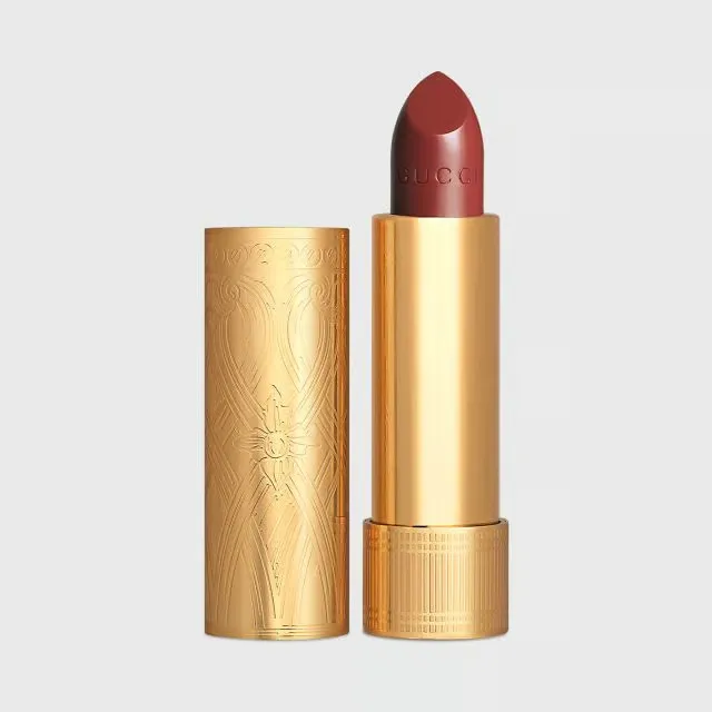 Son Gucci Rouge À Lèvres Voile Lipstick 203 Mildred Rosewood Màu Hồng Đỏ Đất 3.5g