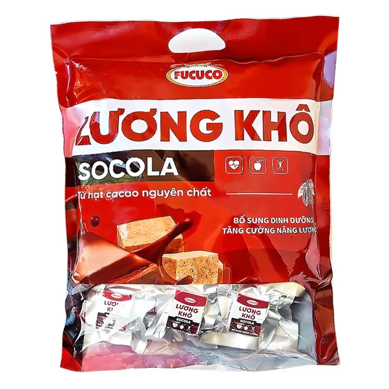 2 Túi Lương Khô Mini Fucuco Vị Socola Dinh Dưỡng Bổ Sung Năng Lượng (400g/Túi)