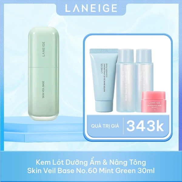 Kem Lót Dưỡng Ẩm & Nâng Tông Laneige Skin Veil Base No.60 Mint Green 30ml [Combo 10.2]