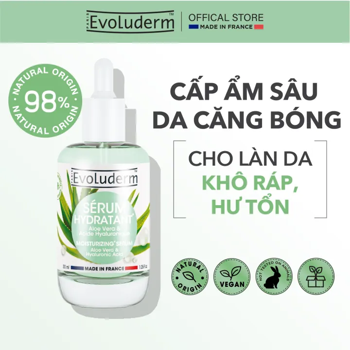 Tinh Chất Serum Evoluderm Moisturizing Giúp Da Sáng Bóng, Dưỡng Ẩm Sâu 30ML