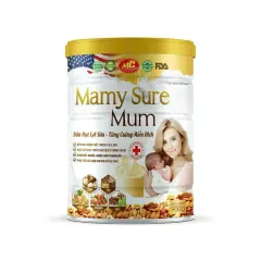 Sữa Bầu Mamy Sure Mum Giúp Tăng Lợi Sữa, Tiết Sữa, Tăng Miễn Dịch Hộp 900G