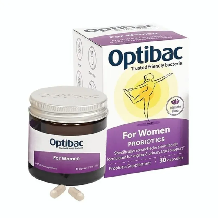 Optibac For Women (Tím) – Men Vi Sinh Phụ Khoa Cho Nữ Giới Hộp 30 viên