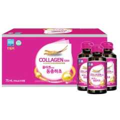 Nước Collagen 5000 Đông Trùng Hạ Thảo Biok Hộp 10 Chai