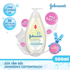 Sữa Tắm Gội Toàn Thân Mềm Mịn Johnson' Baby Bath Cotton Touch 500Ml (Mới) - 100977934