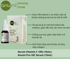 Serum VitaC (VC-IP) 10% Sáng Da, Mờ Thâm & Ngừa Lão Hóa Nền Olive- Squalene Anumi Pro-10C Serum 15mL