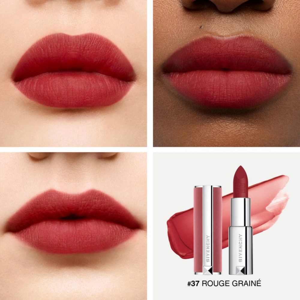 [Full box] Son Givenchy Le Rouge Sheer Velvet Matte Lipstick Màu 37 Rouge Graine