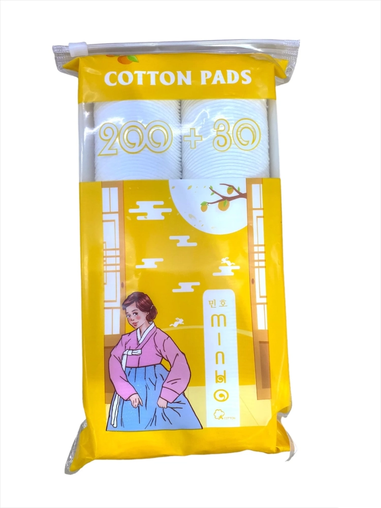 Bông Tẩy Trang Minho 100% Cotton Pads Mềm Mịn 230 Miếng