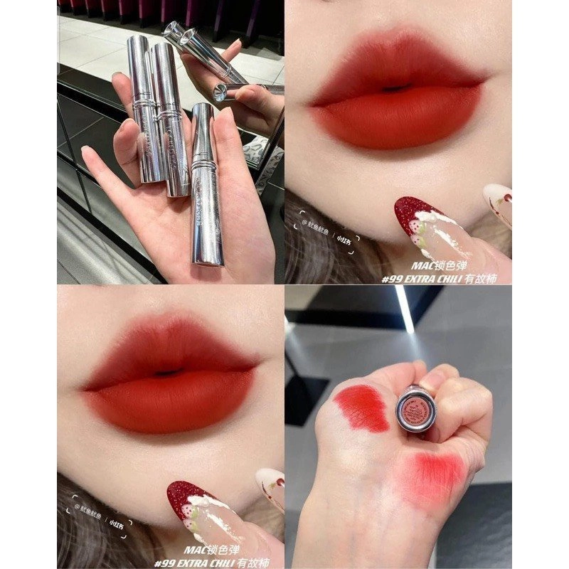 Son Thỏi MAC Locked Kiss 24HR Lipstick 1.8Gr - 99 Extra Chili (Đỏ Gạch)