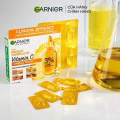 Tinh Chất Cô Đặc Tăng Cường Sáng Da Mờ Thâm Garnier New Bright Complete Vitamin C Ampoule Serum 12 x 1.5ml