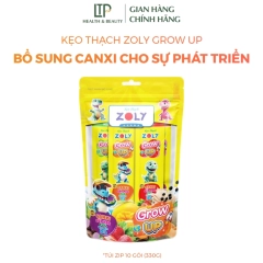 Kẹo Thạch Rau Câu Zoly Grow Up Bổ Sung Canx Hương Trái Cây - Túi 10 Cái