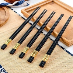 Bộ 10 Đôi Đũa Mạ Vàng Kiểu Nhật Cao Cấp