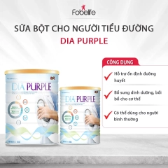 Sữa Bột Dinh Dưỡng Cho Người Tiểu Đường Dia Purple Đk Giúp Ổn Định Đường Huyết 900G