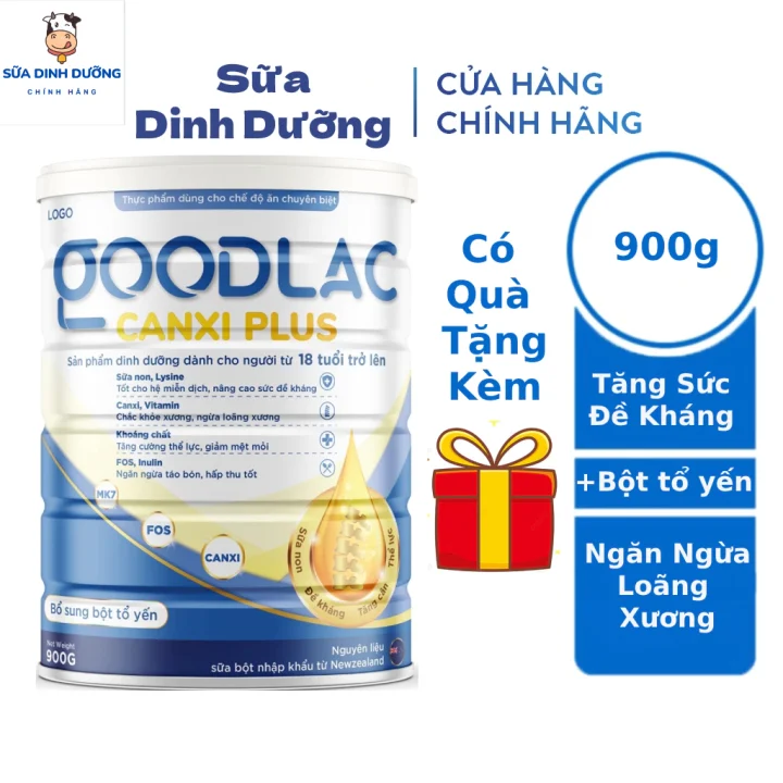 Sữa canxi cho người già và người lớn GoodLac Canxi Plus, cho người tiểu đường 900g