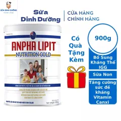 Sữa Non Anpha Lipit Nutrition Gold Tăng Cường Hệ Miễn Dịch, Bổ Sung Canxi, Vitamin 900G