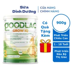 Sữa Tăng Chiều Cao Goodlac Grow Iq Cho Bé, Sữa Canxi Cho Trẻ Từ 1 - 18 Tuổi 900G