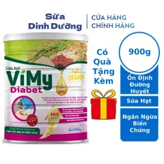 Sữa Hạt Tiểu Đường Vimy Diabet, Cho Người Tiểu Đường, Bổ Sung Dinh Dưỡng 900G