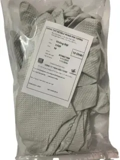 Găng Tay Nitrile Màu Xám Nhám Kim Cương Size M Bk Gói 10 Cái