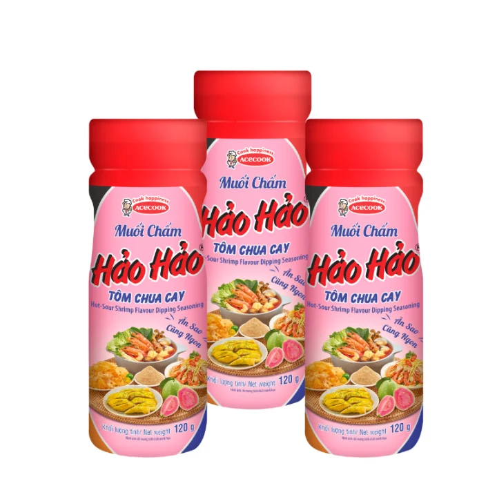 Muối Chấm Hảo Hảo Acecook tôm chua cay Lọ 120gr