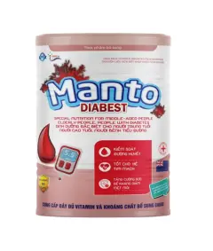 Thực Phẩm Bổ Sung Manto Diabest Cung Cấp Vitamin, Khoáng Chất Tăng Cường Sức Khỏe Hộp 900G