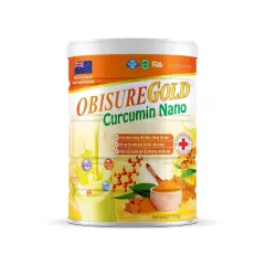 Thực Phẩm Bổ Sung Obisuregold Curcumin Nano Giúp Giảm Viêm Loét Dạ Dày, Tá Tràng Hộp 900G