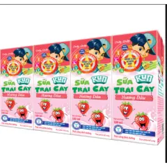 Thùng Sữa Kun Vị Dâu Thùng 48 Hộp X 180Ml