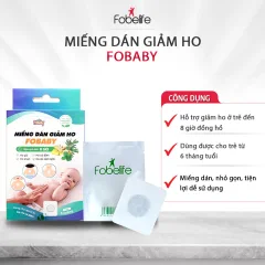 Miếng Dán Giảm Ho Fobaby Fobe Cho Trẻ Nhỏ - Hộp 6 Miếng