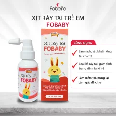 Xịt Ráy Tai Fobaby Fobe Cho Trẻ Nhỏ, Làm Sạch, Vệ Sinh Tai