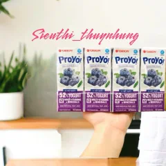 Lốc 4 Sữa Chua Uống Lên Men Proyo! Sữa Lúa Mạch Vị Việt Quất Hộp 170Ml