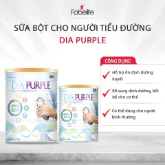 Sữa Bột Dinh Dưỡng Cho Người Tiểu Đường Dia Purple Đk Giúp Ổn Định Đường Huyết 400G