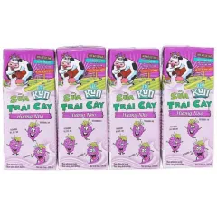 Sữa Kun Nho Lốc 4 Hộp 180Ml