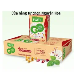 Sữa Đậu Nành Fami Vinasoy Đậu Đỏ Giúp Chắc Khoẻ Xương Thùng 36 Hộp 200Ml