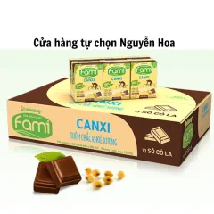 Sữa Đậu Nành Fami Vinasoy Socola Giúp Chắc Khoẻ Xương Thùng 36 Hộp 200Ml