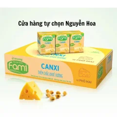 Sữa Đậu Nành Fami Vinasoy Phô Mai Giúp Chắc Khoẻ Xương Thùng 36 Hộp 200Ml