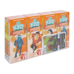 Lốc 4 Hộp Sữa Lif Kun Cam 180Ml