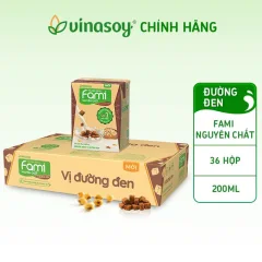 Sữa Đậu Nành Fami Đường Đen Nguyên Thùng 36 Hộp X 200Ml