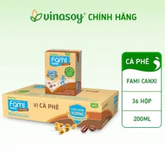 Sữa Đậu Nành Fami Cà Phê Nguyên Thùng 36 Hộp X 200Ml