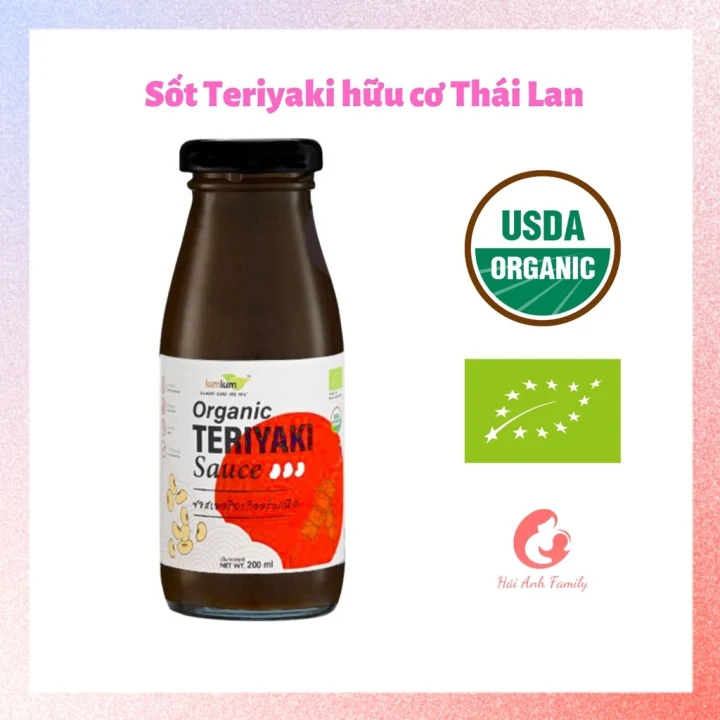 Tổng hợp gia vị cho bé ăn dặm Sốt teriyaki Lumlum 200g