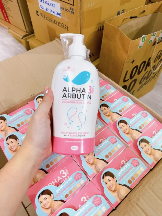 Sữa Dưỡng Thể Alpha Arbutin Collagen Lotion 3 Plus 500ml Thái Lan
