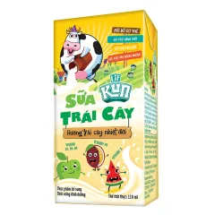 Sữa Kun Trái Cây Nhiệt Đới Lốc 4 Hộp 110Ml