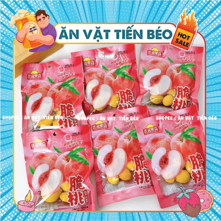 Đào vàng giòn chua ngọt ăn vặt tuổi thơ gói nhỏ